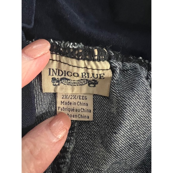INDIGO BLUE Maternity Jeans Dark Wash Stretch Panel Bootcut Size 2X - Picture 3 of 4